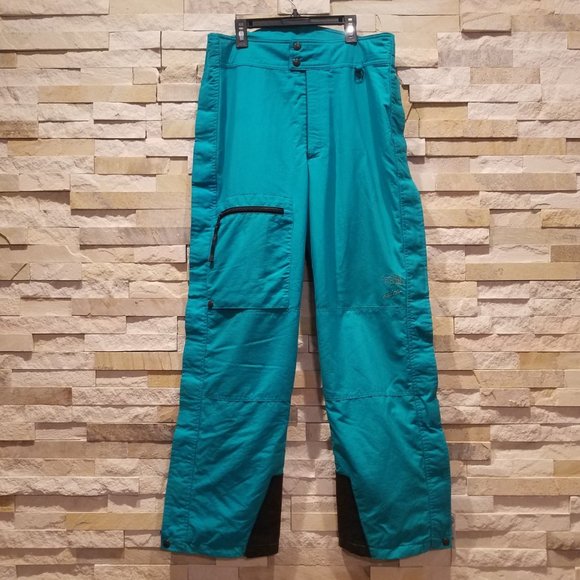 North Face Womens Medium Green Gore Tex Ski Snowboard Snow Pants GoreTex Suit M